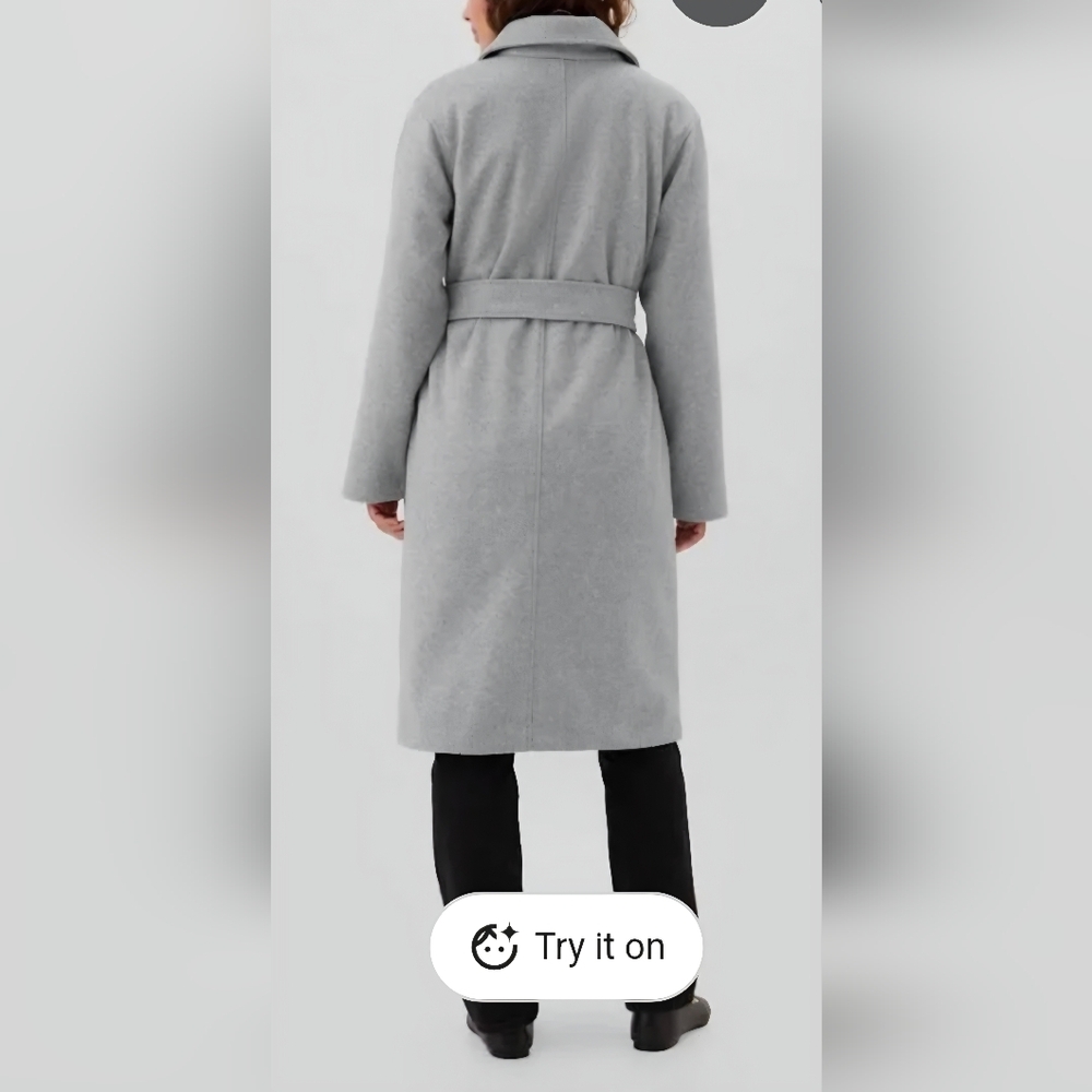 Gap Factory Light Gray Relaxed Topcoat In XXL - Picture 3 of 13